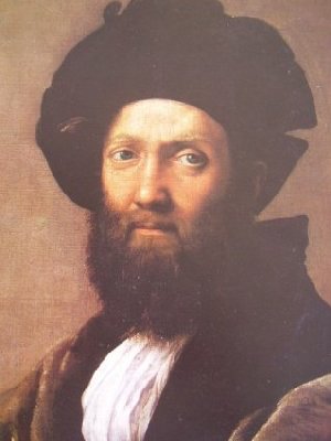 Albisola ceramics Art - Portrait of Baldassar Castiglione
Oil painting 